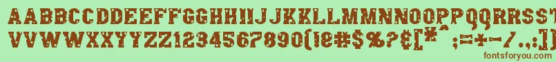 AngelArms Font – Brown Fonts on Green Background