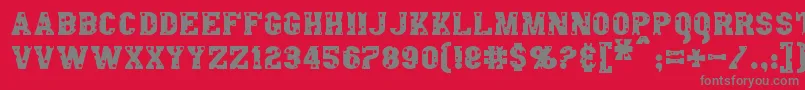 AngelArms Font – Gray Fonts on Red Background