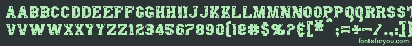 AngelArms-fontti – vihreät fontit mustalla taustalla