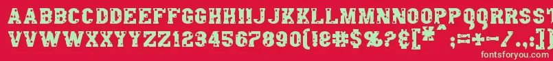AngelArms Font – Green Fonts on Red Background