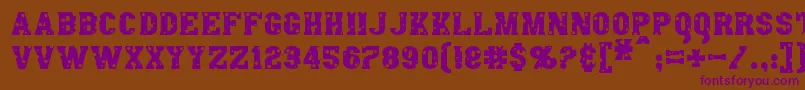 AngelArms Font – Purple Fonts on Brown Background