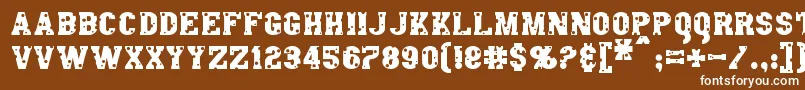 AngelArms-fontti – valkoiset fontit ruskealla taustalla