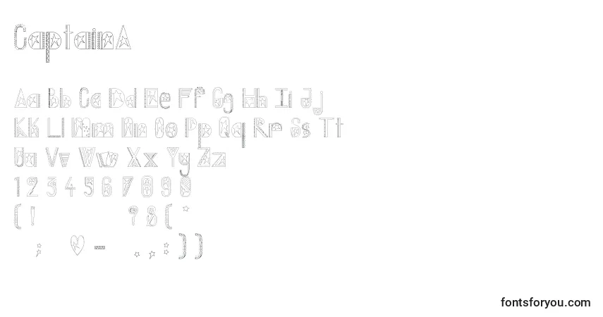 CaptainA-fontti – aakkoset, numerot, erikoismerkit