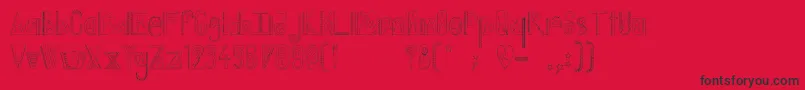 CaptainA Font – Black Fonts on Red Background