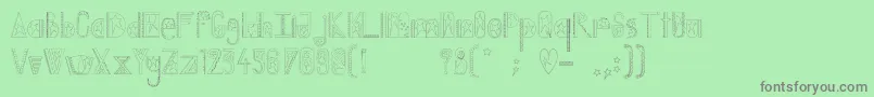 CaptainA Font – Gray Fonts on Green Background