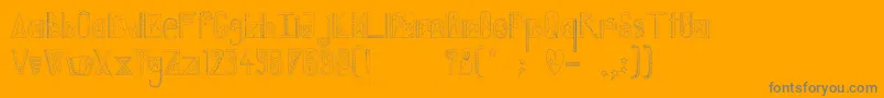 CaptainA-Schriftart – Graue Schriften auf orangefarbenem Hintergrund