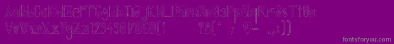 CaptainA Font – Gray Fonts on Purple Background