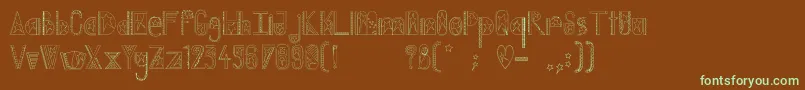 CaptainA Font – Green Fonts on Brown Background