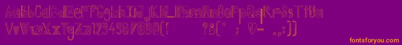 CaptainA Font – Orange Fonts on Purple Background