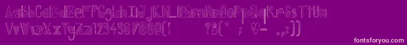 CaptainA Font – Pink Fonts on Purple Background