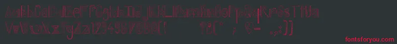 CaptainA Font – Red Fonts on Black Background