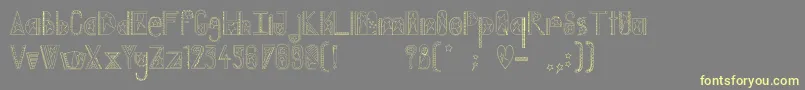 CaptainA-fontti – keltaiset fontit harmaalla taustalla