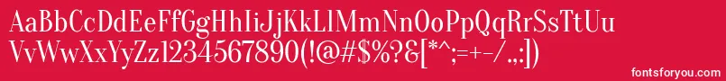 Oranienbaum Font – White Fonts on Red Background
