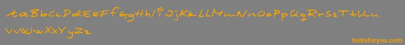Scrim Font – Orange Fonts on Gray Background