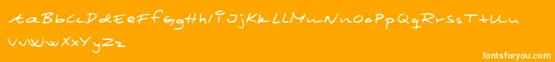 Scrim Font – White Fonts on Orange Background