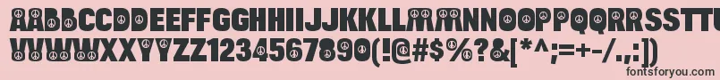 BulltoadpeaceRegular Font – Black Fonts on Pink Background