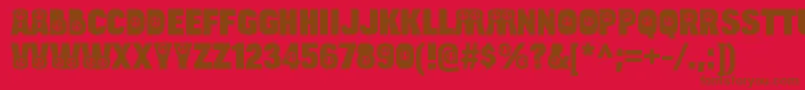 BulltoadpeaceRegular Font – Brown Fonts on Red Background