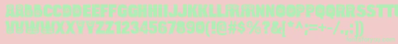 BulltoadpeaceRegular Font – Green Fonts on Pink Background