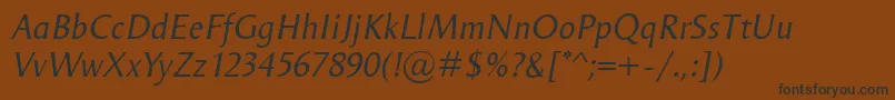 OdenseItalic Font – Black Fonts on Brown Background