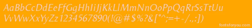 OdenseItalic Font – Pink Fonts on Orange Background