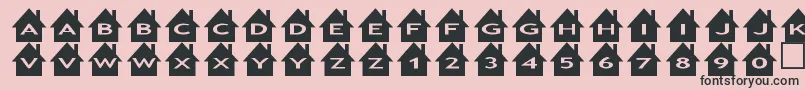 Ashouses Font – Black Fonts on Pink Background