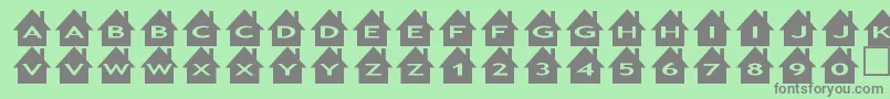 Ashouses Font – Gray Fonts on Green Background