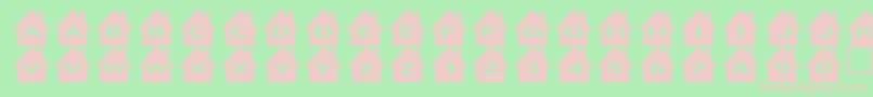 Ashouses Font – Pink Fonts on Green Background