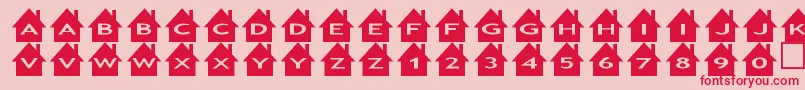 Ashouses Font – Red Fonts on Pink Background