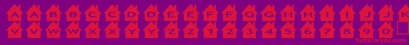 Ashouses Font – Red Fonts on Purple Background