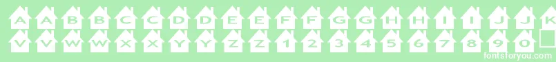 Ashouses Font – White Fonts on Green Background
