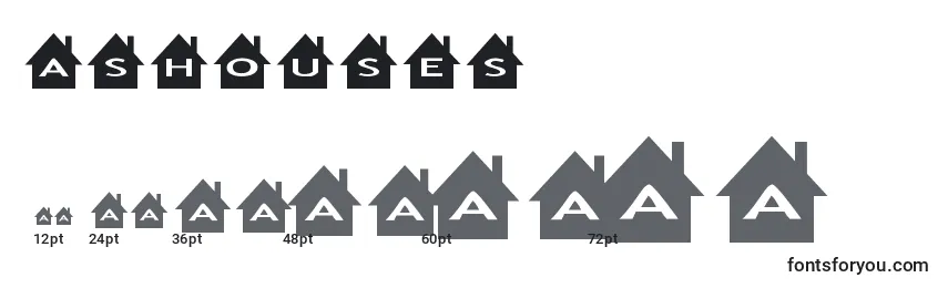 Размеры шрифта Ashouses