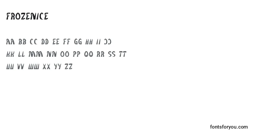 FrozenIceフォント–アルファベット、数字、特殊文字