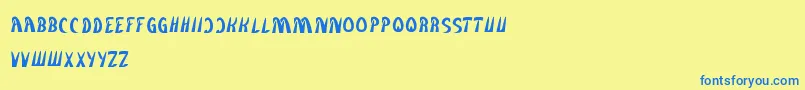FrozenIce Font – Blue Fonts on Yellow Background