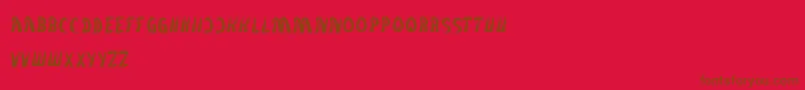FrozenIce Font – Brown Fonts on Red Background