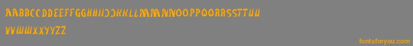 FrozenIce-Schriftart – Orangefarbene Schriften auf grauem Hintergrund