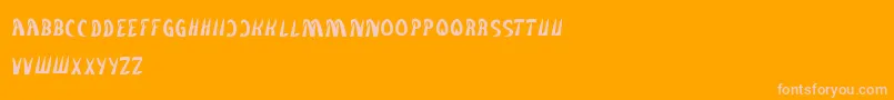 FrozenIce Font – Pink Fonts on Orange Background