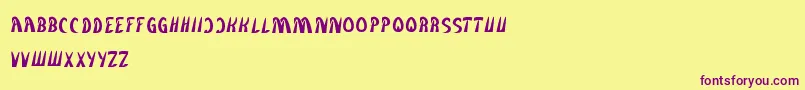 FrozenIce Font – Purple Fonts on Yellow Background