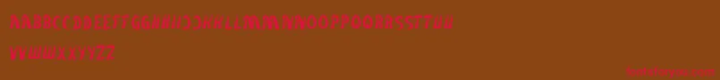 FrozenIce Font – Red Fonts on Brown Background