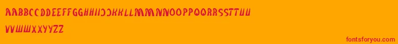 FrozenIce Font – Red Fonts on Orange Background