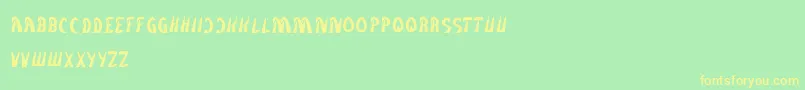 FrozenIce Font – Yellow Fonts on Green Background