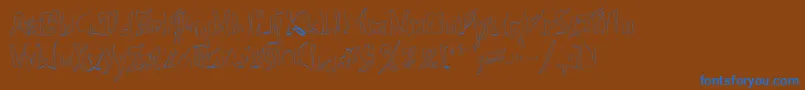 Police 612kosheylineBold – polices bleues sur fond brun