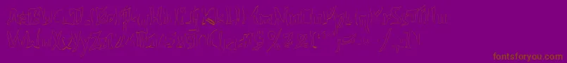 Шрифт 612kosheylineBold – коричневые шрифты на фиолетовом фоне