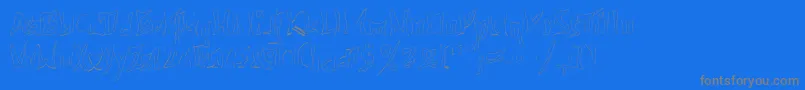 612kosheylineBold-Schriftart – Graue Schriften auf blauem Hintergrund