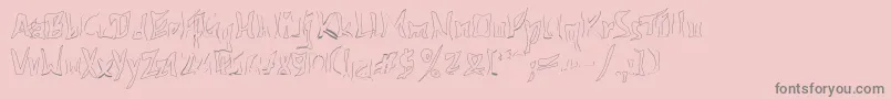 612kosheylineBold Font – Gray Fonts on Pink Background
