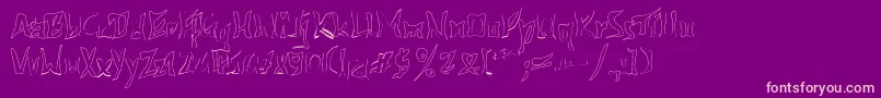 612kosheylineBold Font – Pink Fonts on Purple Background