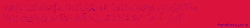 612kosheylineBold Font – Purple Fonts on Red Background