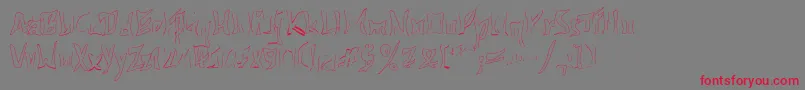 612kosheylineBold Font – Red Fonts on Gray Background