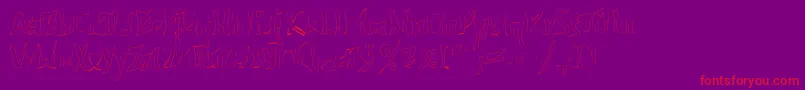 fuente 612kosheylineBold – Fuentes Rojas Sobre Fondo Morado