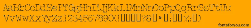 Fifthcopyssk Font – Black Fonts on Orange Background