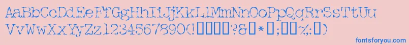 Fifthcopyssk Font – Blue Fonts on Pink Background